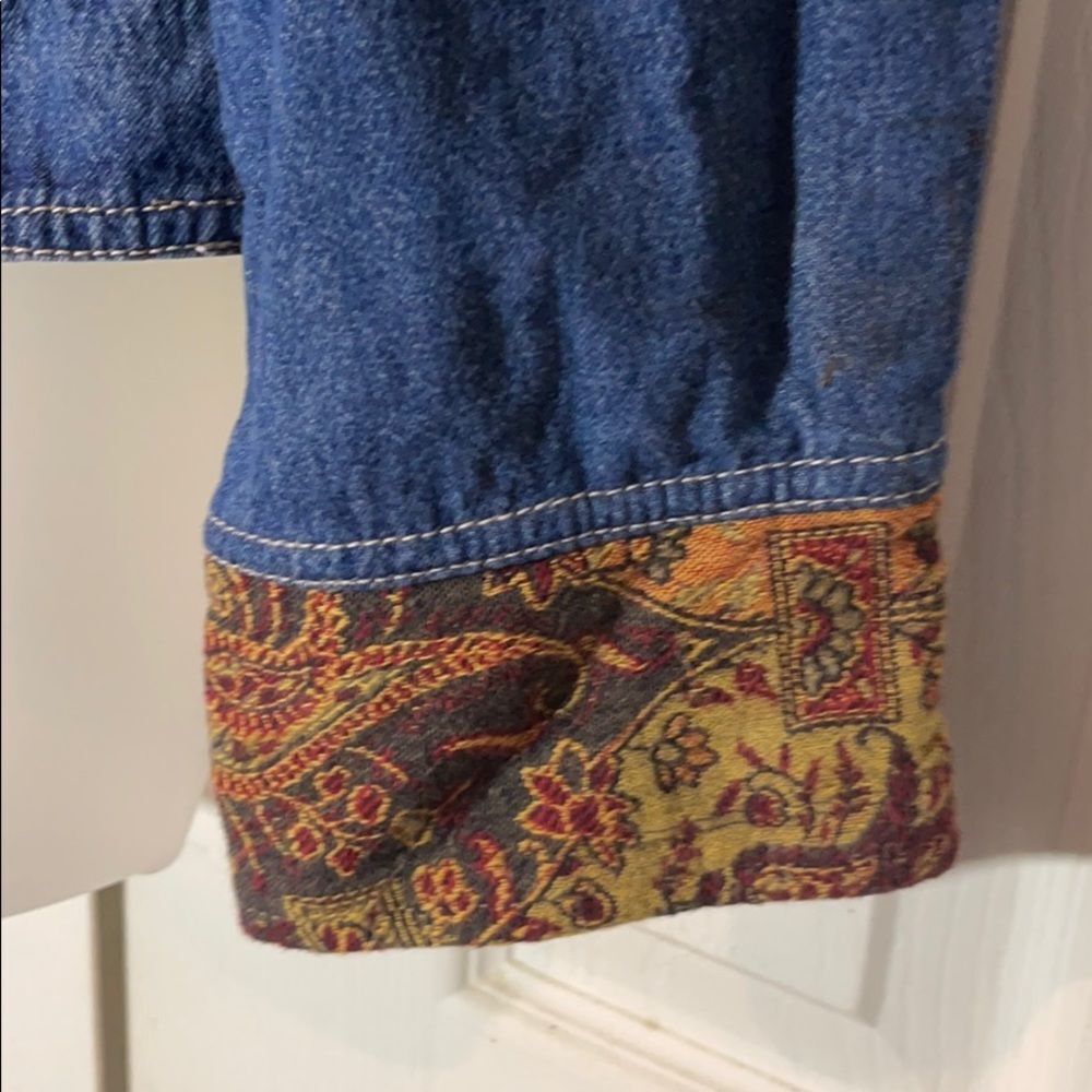 J. Jill Denim Out of the Blue Patchwork Jean Jacket See Measurements - Picture 10 of 15
